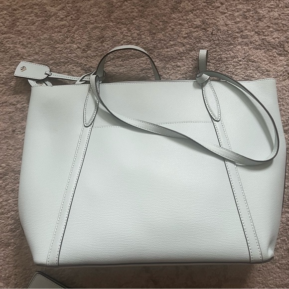 Kate Spade Blue Leather Tote Bag with Structured Design - Picture 9 of 10
